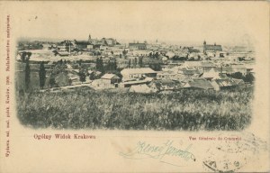 Kraków - Podgórze - Ogólny widok Krakowa, 1900.