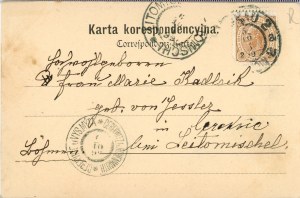 Kraków - Główny Rynek z wieżą Ratuszową, 1899
