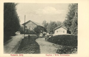 Rymanów Zdrój - Kaple a Kosciuszkova vila, asi 1910.