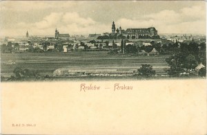 Krakov - Podgórze - Celkový pohled na Krakov, cca 1900