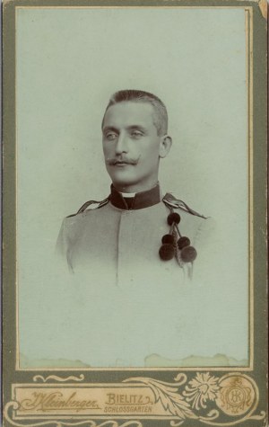 Falcon. Portrét muže. Bielsko, foto Kleinberger, asi 1910.