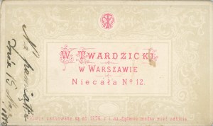 Žena s medailonem, Varšava, foto Twardzicki, 1885.