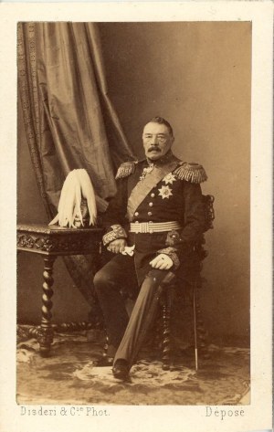 Gorchakov Pietro, generale russo, foto di Diserdi, Parigi, 1863 circa.