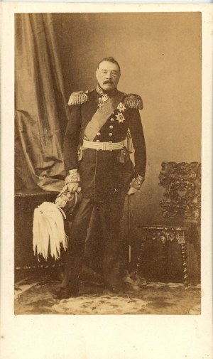 Gorchakov Peter, général russe, photo de Diserdi, Paris, vers 1863.