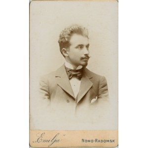 Mężczyzna, Nowo-Radomsk, fot. E. Szybko [Emilja]. Filla Olkusz i Ojców, ok. 1890.