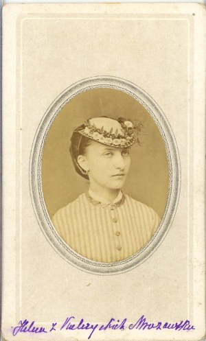 Mrożewska née Kulczycka Helena, Cracovie, photographiée par Rzewuski, vers 1868.