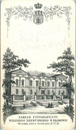 Rapacki Wincenty, Krakow, photo by W. Rzewuski, ca. 1867.