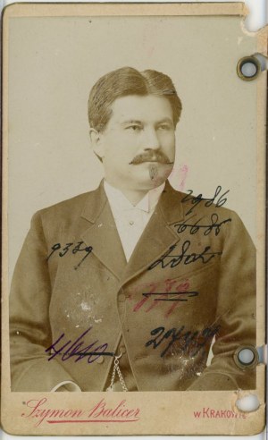 Grodyński Wilhelm - Podgórze, pass, photo by Balicer, Krakow, ca. 1900.