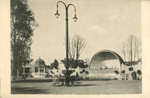 Cracovie - Exposition d'architecture - Place principale. Restaurant. Coquille pour la musique, 1912.