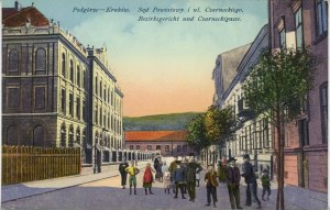 Kraków - Podgórze - Sąd Powiatowy i ul. Czarneckiego, ok. 1910.