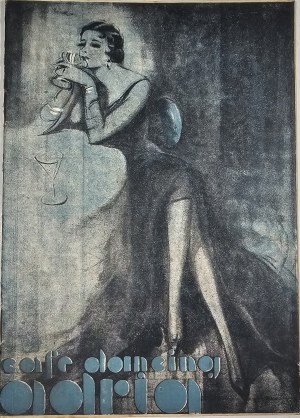Adria - Cafe dancing. Warsaw - Program, February 1933.