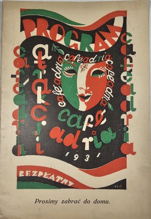 Adria - Cafe dancing. Warsaw - Program, February 1932.