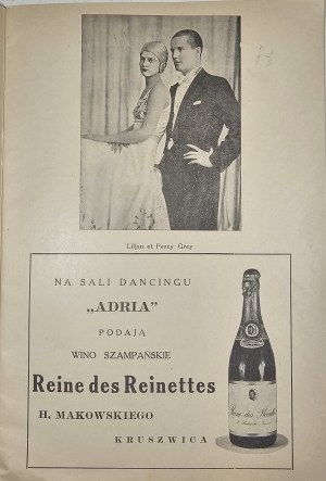 Adria - Cafe dancing. Warszawa - Program, luty 1932 r.