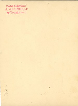 Belina-Prażmowski Wladyslaw in Truskavets, um 1930, Zakł. fot. J. Grunfeld in Truskavets.