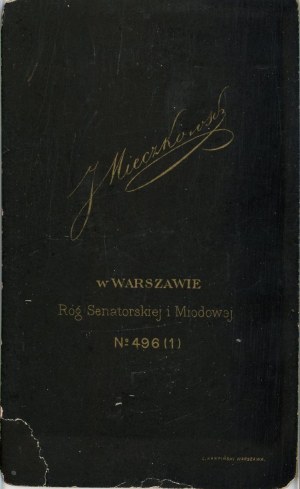 Głębocki Karol, Warsaw, Mieczkowski, ca. 1875