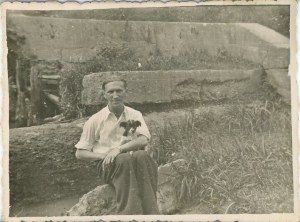 Meobrysa Mieczysław, prisonnier du camp de concentration allemand de Dachau, après 1945.