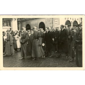Kaplicki Mieczyslaw president of the city of Krakow, Gen. Sosnkowski Kazimierz, Gen. Głuchowski Janusz - funeral of Belina-Prażmowski Wł., 1938.