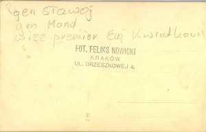 Kwiatkowski Eugeniusz, général Slawoj Felicjan, général Mond Bernard.