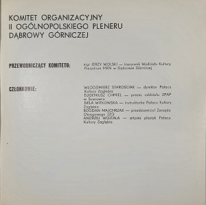 Katalog - II Ogólnopolski plenerski Dąbrowa Górniczej 1970-1972, Dąbrowa Górnicza Wyd. Pałac Kultury Zagłębia.