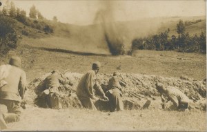 Situačná fotografia z prvej svetovej vojny do roku 1918.