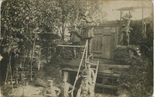 PREMIÈRE GUERRE MONDIALE] Photo de situation, mitrailleuse, vers 1915