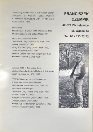 Katalog - Franciszek Czempik. Malířství. Katowice 1995 Slezské muzeum.
