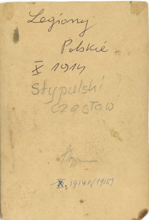 [Legiony Polskie] Stypulski Czesław, fot. Kuczyński, Kraków, 1914.