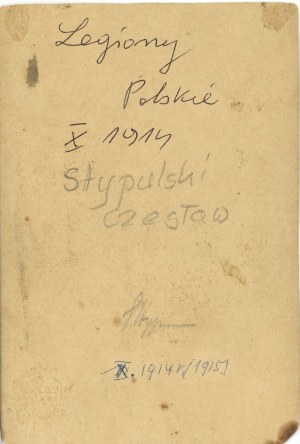 WWI], [Polish Legions] Stypulski Czeslaw, Kuczynski, Krakow, 1914