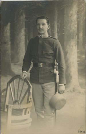 PRVNÍ SVĚTOVÁ VÁLKA] Mazek Karol, poručík, orchestr, Lvov, Rivoli, asi 1915