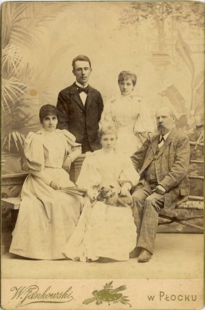 Family, 25-year wedding anniversary, Plock, photo by Jankowski, 1895.