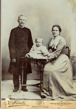 Familie, Sanok, Puretz, um 1890