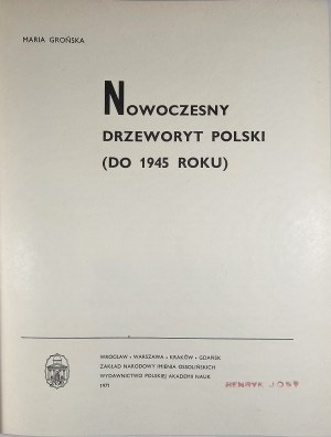 Grońska Maria - Moderní polský dřevoryt (do roku 1945). Wrocław 1971 Ossolineum.