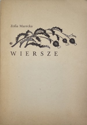 Marecka Zofia - Poesie. n.r.m.w. Dedica manoscritta dell'autore.
