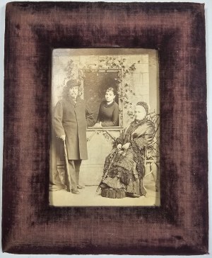 Rodzina, ramka, aksamit, ok. 1870