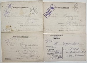 Stalag VI J S.A. Lager Fichtenhein/Krefeld a Dorsten - 4 dopisy, 1942-1944