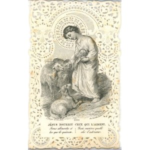 Jesus feeds those who love Him, c. 1900.