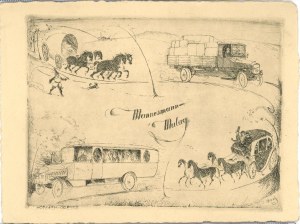 Publicité - Mannesmann - Mulag, eau-forte, vers 1900