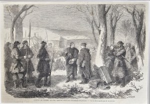 Januárové povstanie - zastavenie vlaku povstalcami, 1863