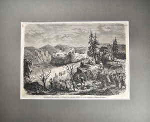 Januárové povstanie - Útok povstalcov na hrad Ojców, 4. marca 1863.