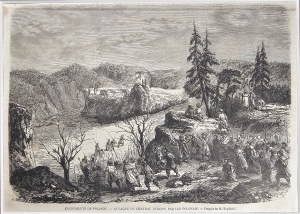 Lednové povstání - útok povstalců na hrad Ojców, 4. března 1863.