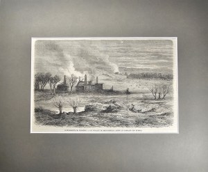 Powstanie styczniowe - Małogoszcz po przejściu Rosjan, 1863