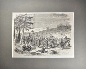 Januaraufstand - Konvoi polnischer Kriegsgefangener unter Führung der Österreicher bei Tarnów, 1863