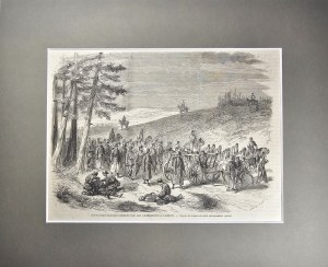 Powstanie styczniowe - Konwój polskich jeńców prowadzony przez Austriaków koło Tarnowa, 1863