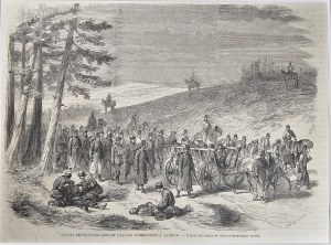 Januaraufstand - Konvoi polnischer Kriegsgefangener unter Führung der Österreicher bei Tarnów, 1863