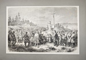 Powstanie styczniowe - Błogosławieństwo ochotników zamierzającyh przyłączyć się do oddziałów gen. Langiewicza, 1863