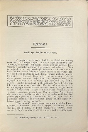 Rawita-Witanowski Michal - Greater Poland town of Kolo, its past and memorabilia. ( With illustrations by Jan Olszewski). Piotrkow 1912 Tlocz. M. Dobrzanski former 