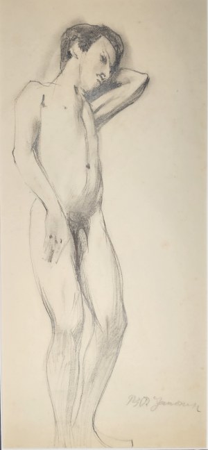 Rychter-Janowska Bronisława - Nude of a man, Munich, ca. 1900.