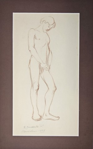 Rychter-Janowska Bronisława - Nude of a man, Munich, 1899
