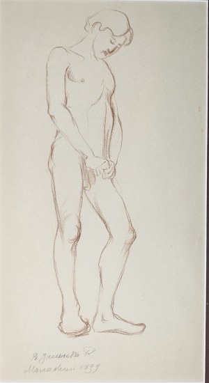 Rychter-Janowska Bronisława - Nude of a man, Munich, 1899