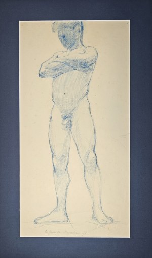 Rychter -Janowska Bronisława - Nude of a man, Munich, 1899